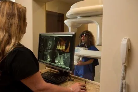 Image of a patient getting an X-Ray